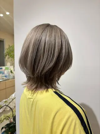 ミディアム 心美/ブリーチなし 透明感カラーのヘアスタイル