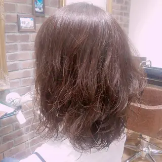 ミディアム カラー パーマ ヘアアレンジ レイヤー×ヘッドスパ ＊保田遥＊のヘアスタイル