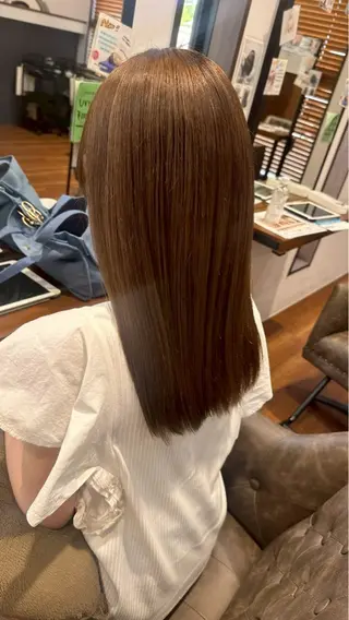 セミロング りな/ツヤカラー/ 豊橋美容院のヘアスタイル
