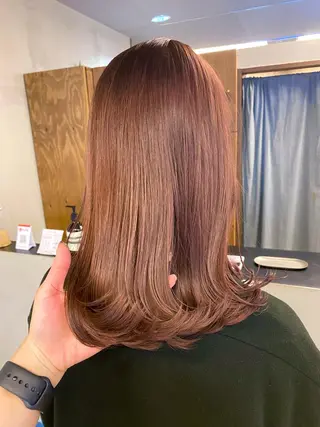 セミロング カラー パーマ ヘアアレンジ メンズ キッズ ネイル マツエク・マツパ アイブロウ 前川 朋香のヘアスタイル
