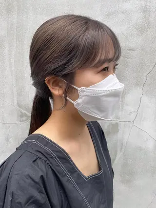 セミロング カラー saki🌼ボブ× 透明感カラー🌼のヘアスタイル