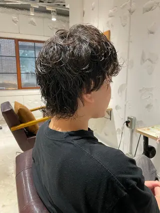 パーマ メンズ レイヤー×初 パーマ|hinakoのヘアスタイル