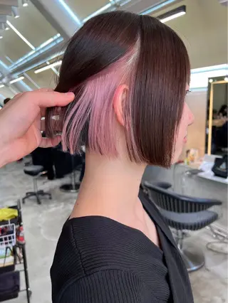 ショート カラー ブリーチ特化 梅田本多翔のヘアスタイル