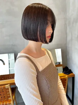 ミディアム ボブ&顔まわりレ イヤー♡TOMOE♡のヘアスタイル