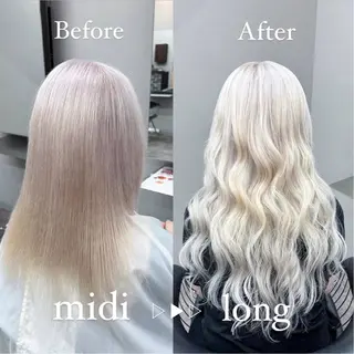 ロング emmie by  moremuu所属・ハイトーンエクステ/ 韓国ヘア/AIRIのヘアスタイル