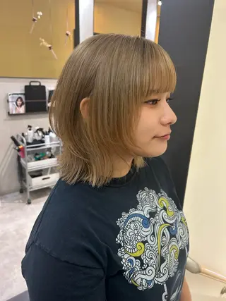 ミディアム hub hair レイヤー/透明感のヘアスタイル