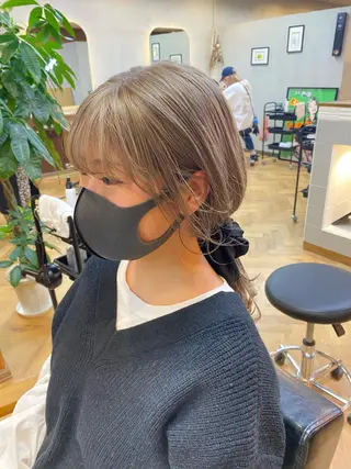 ロング デザインカラー/ボブ ブリーチカラー/ユリのヘアスタイル