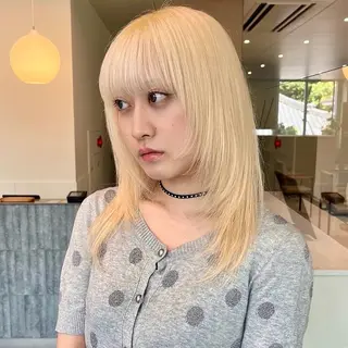 ミディアム カラー 高発色ブリーチ/ ハイレイヤー🪽aiのヘアスタイル