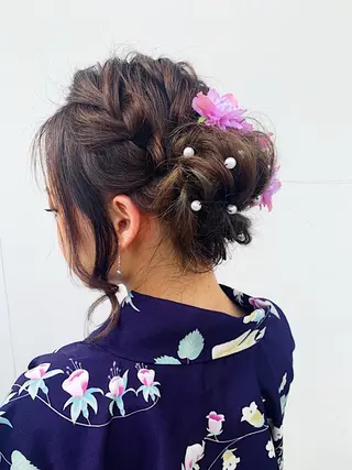 ミディアム 京都最安価エクステ muuka🦋のヘアスタイル