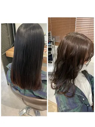 ロング カラー やまこし 美裕樹のヘアスタイル