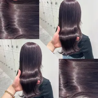 ミディアム カラー 韓国風ベージュ🤎 赤みなし🌿横浜🤎のヘアスタイル