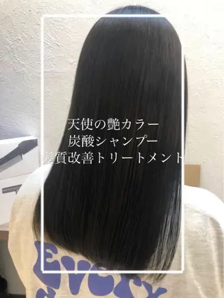 セミロング カラー 縮毛矯正/髪質改善/ 艶髪ササキナツミのヘアスタイル