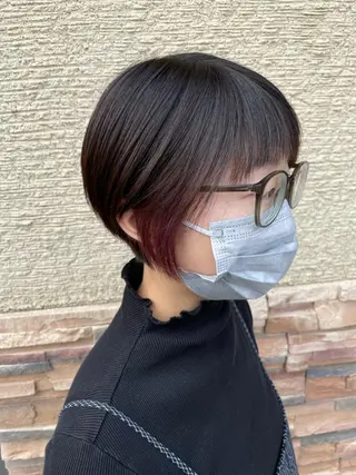 ショート カラー コレットヘアー 田中アヤノのヘアスタイル