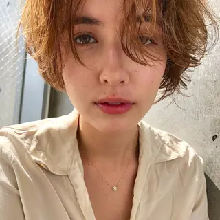 ショート カラー パーマ 【ダメージレス施術】 【透明感】北村 拓也のヘアスタイル