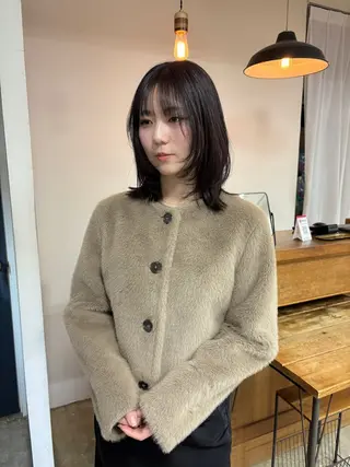 ミディアム カラー ボブ&顔まわりレ イヤー♡TOMOE♡のヘアスタイル