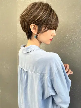 ショート 🌟透明感カラー× 小顔カット いっせいのヘアスタイル