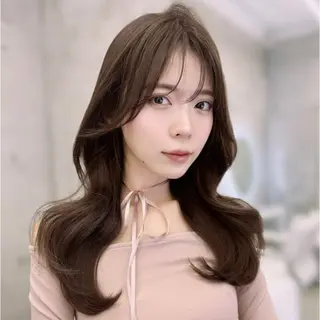 ロング 韓国レイヤー/透明感 カラー🦋mioのヘアスタイル