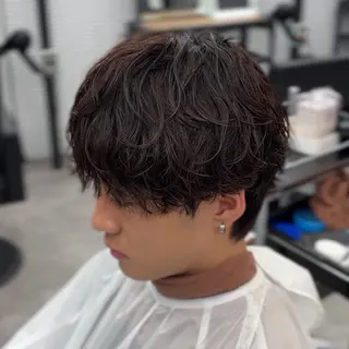 パーマ メンズ シャドウパーマ／骨格 矯正カット　トモキのヘアスタイル