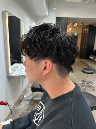 パーマ メンズ ボブ/レイヤー/透明 感カラー/Dai🌿のヘアスタイル