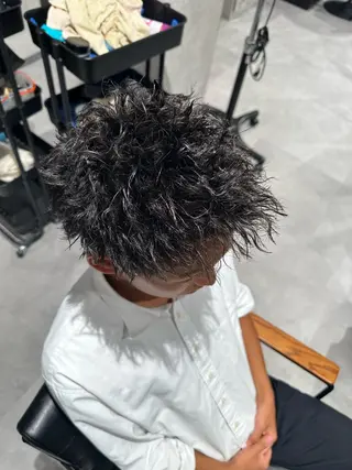 ショート パーマ ヘアアレンジ メンズ メンズヘア静岡 ✂︎Ryuheiのヘアスタイル