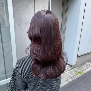 セミロング カラー 大人っぽ♡上品な暖色 ♡ブリーチなし♡のヘアスタイル