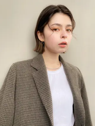 ミディアム カラー パーマ 💖美髪矯正💖 辻未侑のヘアスタイル