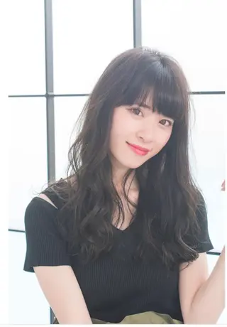 ロング パーマ クボキ サヤのヘアスタイル