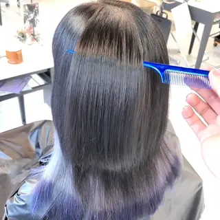 カラー セミロング 派手髪/ハイトーン/ エクステ✨ユウキのヘアスタイル