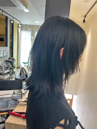 ミディアム カラー hub hair レイヤー/透明感のヘアスタイル