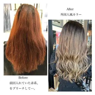 セミロング カラー メンズヘア特化 崎田 成人のヘアスタイル