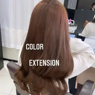 ロング カラー エクステ🩵ブリーチ 韓国ヘア🩵KAEのヘアスタイル