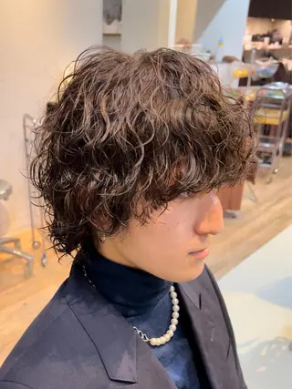 セミロング パーマ メンズ fifth 石川 凪のヘアスタイル