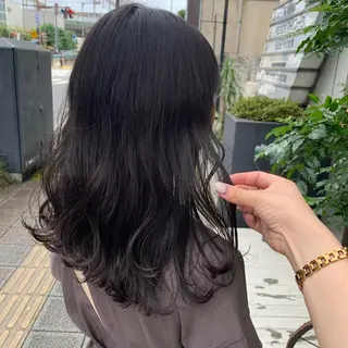 セミロング カラー 【完全個室】髪質改善 暖色カラー/山崎唯奈のヘアスタイル