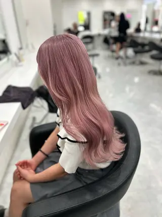 ロング カラー 渋谷人気1位✨カラー 縮毛、髪質改善のヘアスタイル