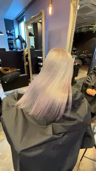 ロング カラー 店長 ハイトーン× 髪質改善/舘野 涼太のヘアスタイル