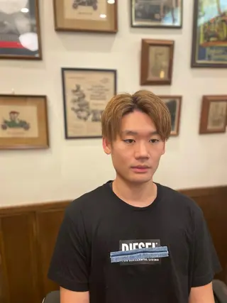 ショート カラー パーマ メンズ カット指名No1漆原 聡のヘアスタイル