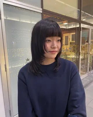 ミディアム 不破一輝/栄/矢場町 ボブ/レイヤー/艶髪のヘアスタイル