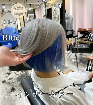 ショート カラー 艶カラー/インナー /グラデ/大西小百合のヘアスタイル