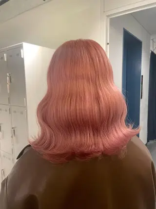 ミディアム カラー 暖色カラー🍒 ケアブリーチ/akiのヘアスタイル