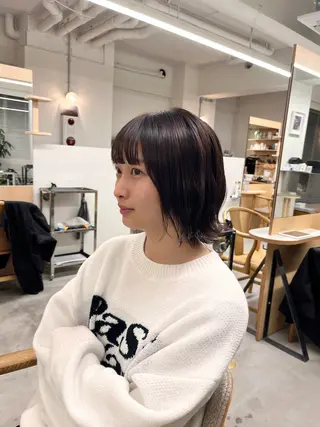 ショート カラー マミ🌱 ボブ/津田沼のヘアスタイル