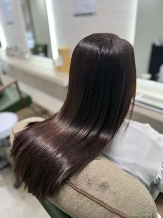 ロング 縮毛矯正/ /関内/あべももこのヘアスタイル