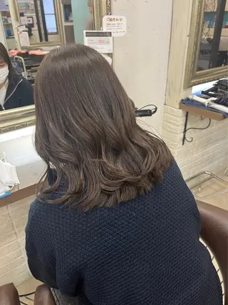 ミディアム カラー パーマ ヘアアレンジ kame|レイヤー / 似合わせ顔周りのヘアスタイル