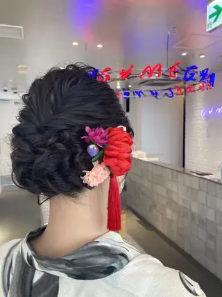セミロング MiRI💜地毛級 エクステ✖似合わせ技のヘアスタイル