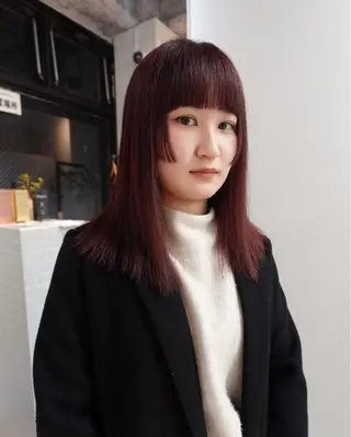 ミディアム aya/ブリーチ/ ボブ/ショートのヘアスタイル