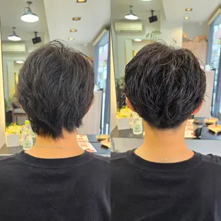 パーマ メンズ ショート 野村 果音(カノン)のヘアスタイル
