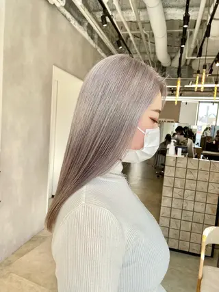 ロング カラー ハイトーン×レイヤー ／遠藤将太のヘアスタイル