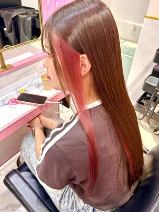 ロング カラー レイン🌏🌱 似合わせ/ハイトーンのヘアスタイル