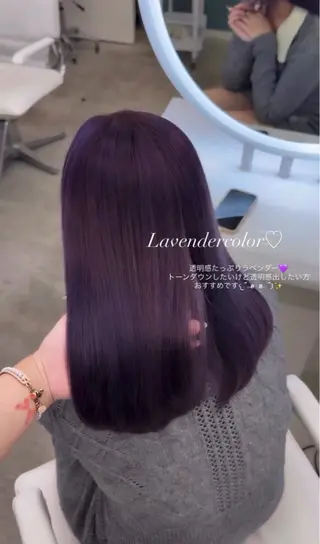 ロング カラー kanna♡ 韓国ヘアーのヘアスタイル