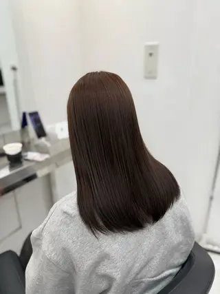 セミロング カラー 中韓レイヤー/ ブラウン🤎はやとのヘアスタイル