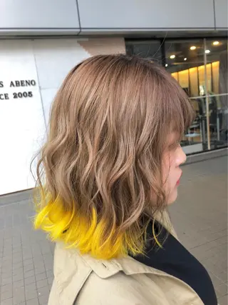 セミロング カラー ❣️モードケイズ塚口 和田一将のヘアスタイル